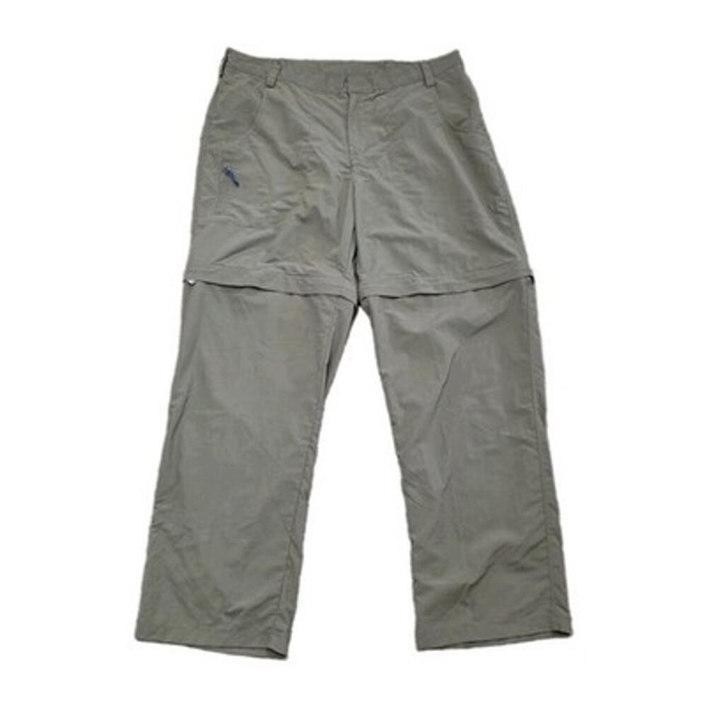 White Sierra Convertible Zip Off Pants Mens XL 29" Inseam Hiking Lightweight Grn
